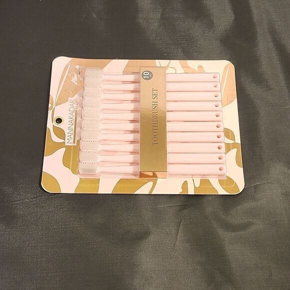 BRAND NEW MANNAKADAR  PINK TOO TOOTHBRUSH BRUSH SETS - Picture 5 of 9